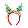 Christmas Luminous Headband Elk Christmas Tree Decoration Party Favors Birthday Festival Gathering Headwear Navidad Hair Accessory