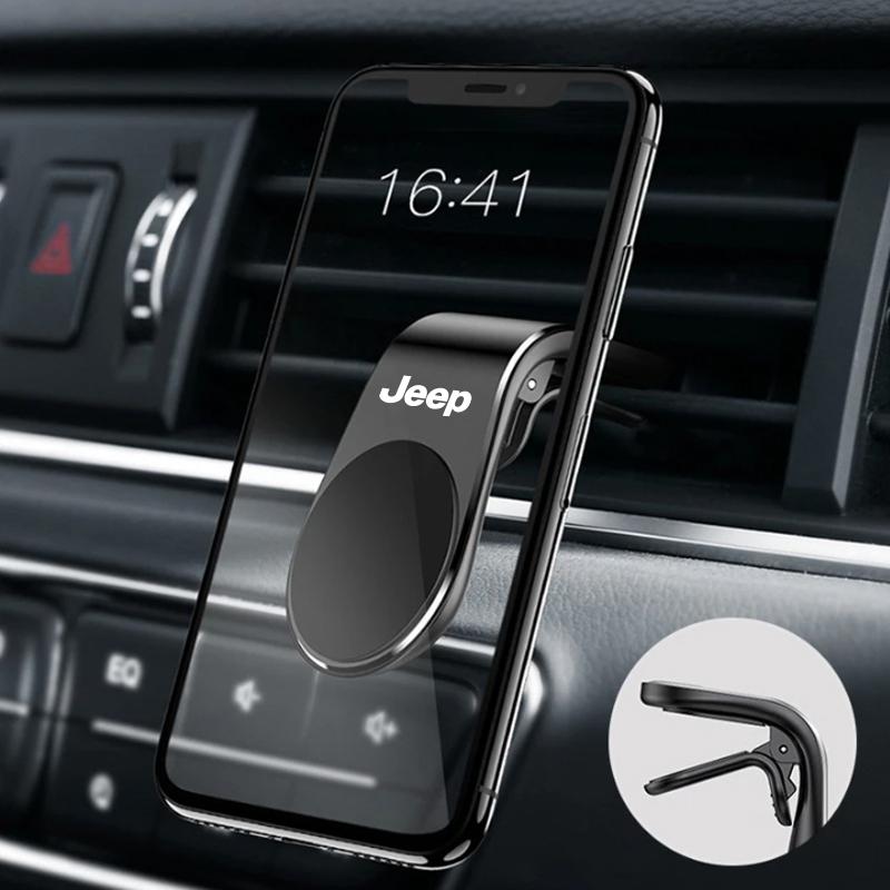 Magnetic Car Phone Holder Mobile Mount Smartphone Gps Support Stand For Jeep Grand Cherokee Wrangler JK Gladiator Compass Renega