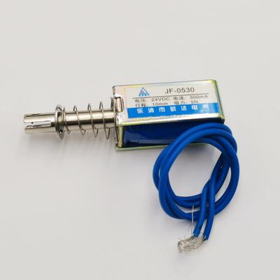 JF-0530 DC 12V/24V 300mA 10mm Stroke 5GF Force Push Type Open Frame Solenoid Электромагнит