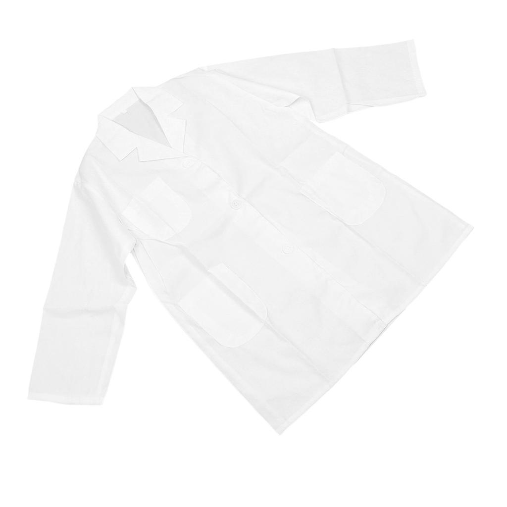 Kid School Button Up Laboratory Coat Boys Girls Cosplay Doctor Laboratory Coat with Pocket Costume