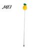 Coffee Stir Stick Cocktail Stick, Stainless Steel Mixing with Durian Pineapple Strawberry Durable Drink Mixer Watermelon Rubber Top Decor, Stirrer for