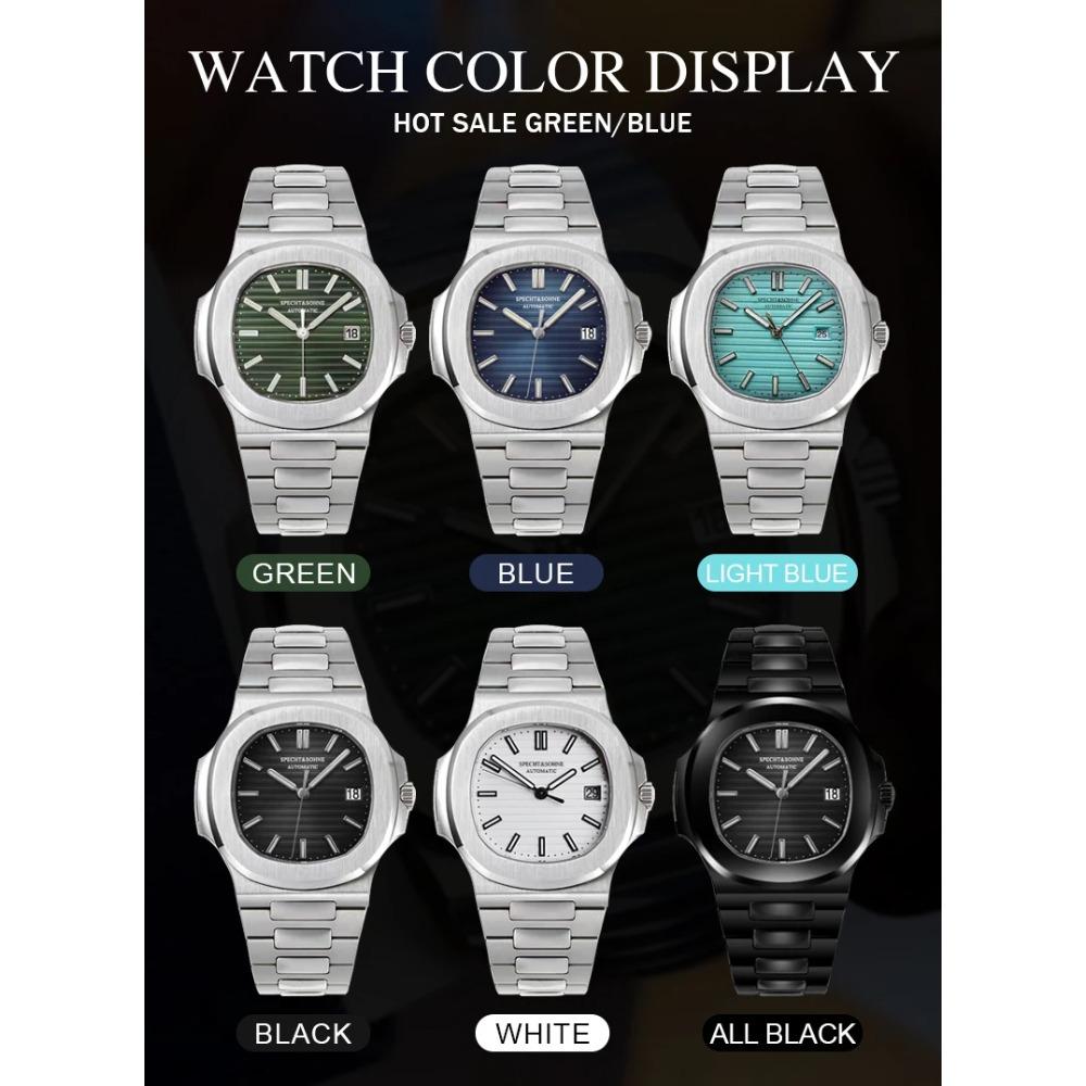 Новые мужские часы Specht&Sohne, механические часы, Япония, Miyota 8215 Movt, розовое золото, нержавеющая сталь, классические часы 5711, водонепроницаемые