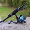Комбинированная рыболовная катушка и удочка Портативная телескопическая удочка 1,8 м и гладкая спиннинговая катушка