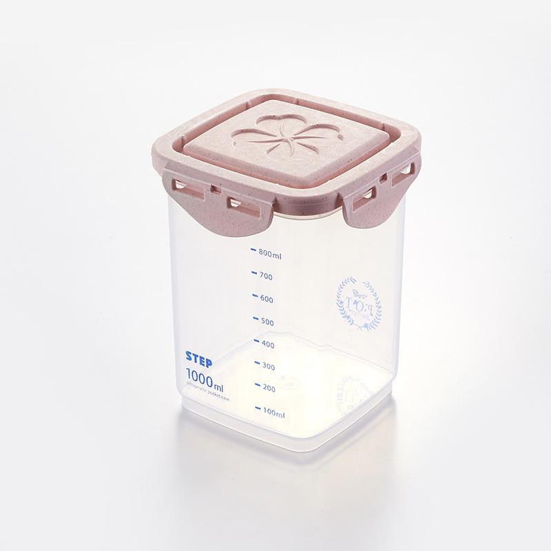 Airtight Plastic Food Storage Containers - Sealed Cans for Coarse Cereals & Grains (With Scale)