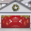 1pc 2D flat, Merry Christmas garage door banner - suitable for home and outdoor holiday decoration, no power required wsj