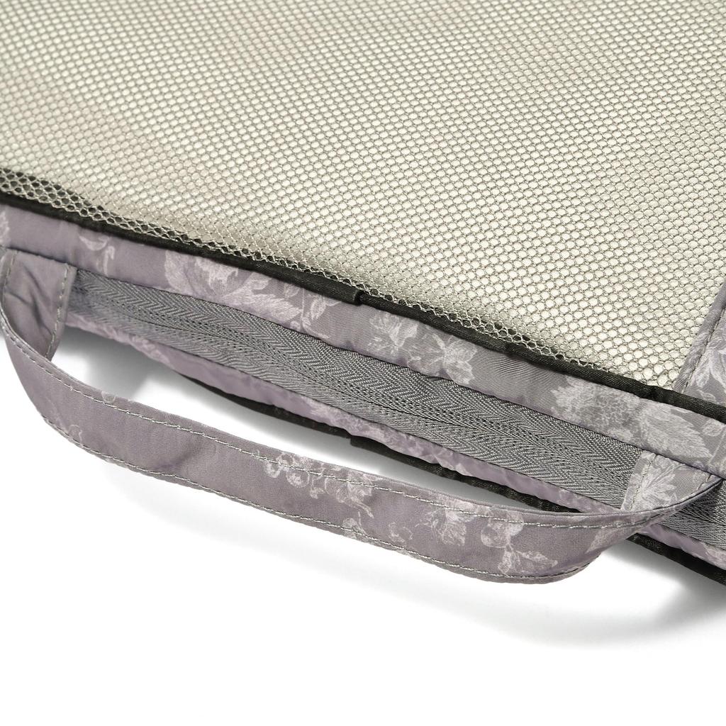 Francfranc Classic Flower Compression Dark Travel Organizer, Large, Gray, Water-Repellent,
