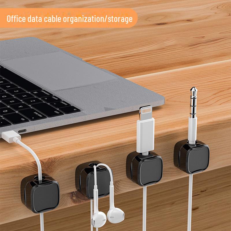 Magnetic Self-Adhesive Cable Organizer for Desk, Mouse, and Charging Cables