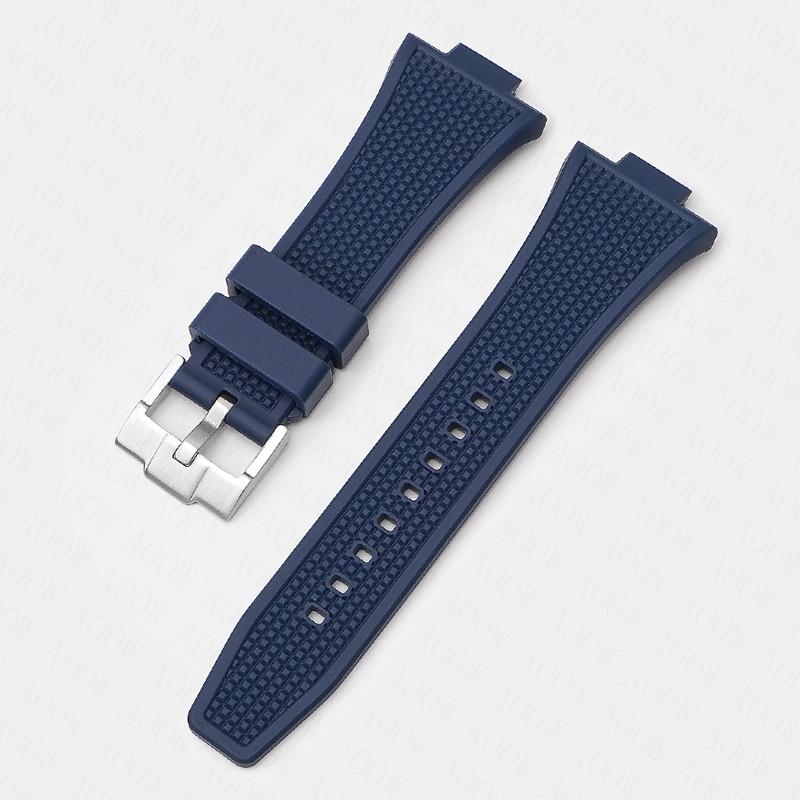 Ремешок с выпуклым концом 12 мм*26 мм для серии Tissot PRX T137.407/T137.410 Super Player 40 мм Мужской резиновый силиконовый браслет для часов