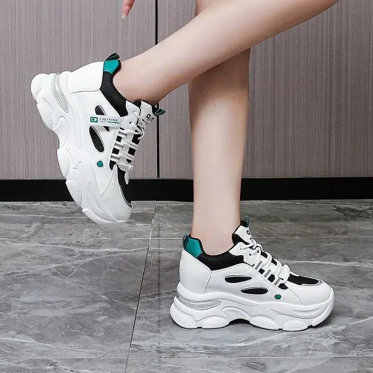 Дышащие массивные кроссовки женские модные спортивные туфли на толстой подошве для женщин весна Zapatillas De Deporte Tenis Feninino