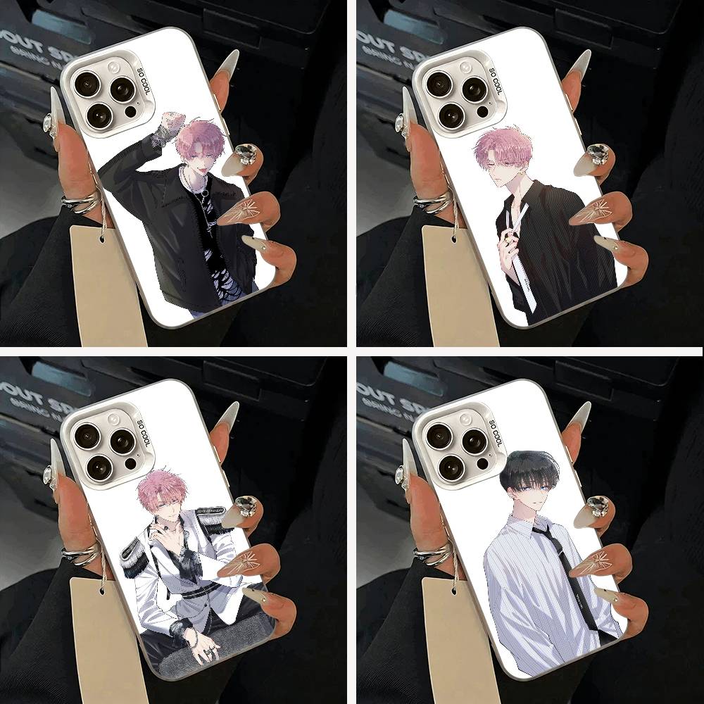 Чехол для телефона F-Fukuhara Tamon Anime Portrait для iPhone 11 12 13 14 15 16 Pro Max Plus белый Серебристый Чехол для телефона