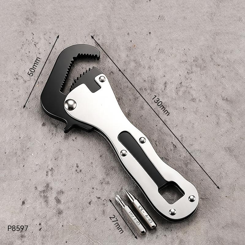 Xiaomi 2 in 1 Micro Stubby Wrench for Tight Spaces - Self Adjusting Pipe Vise Tool, Universal Adjustable Mini Spanner Repair Hand Tool