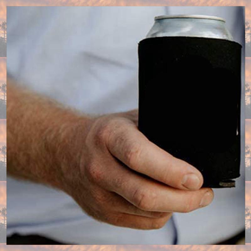 Тренд 2025 года Оптовые охладители для банок (Упаковка 100 шт.) Пустые пенные рукава Однотонные Мягкие Изолированные Заготовки Для Бутылок Соды, Пива, Воды (черный)