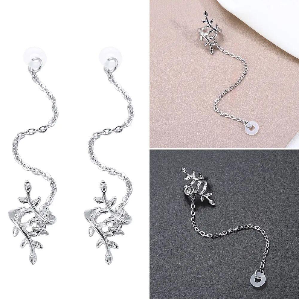 2pcs/pair Hollow Out Anti-Lost Earphone Clip Leaf Headphone Chains Bluetooth Earphone