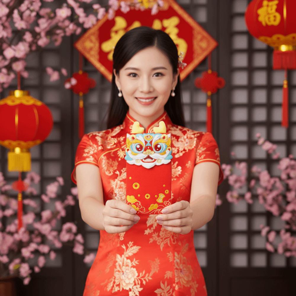 Chinese Style Lucky Money Bag Traditional HongBao Spring Festival Essentials Red Packet Wedding