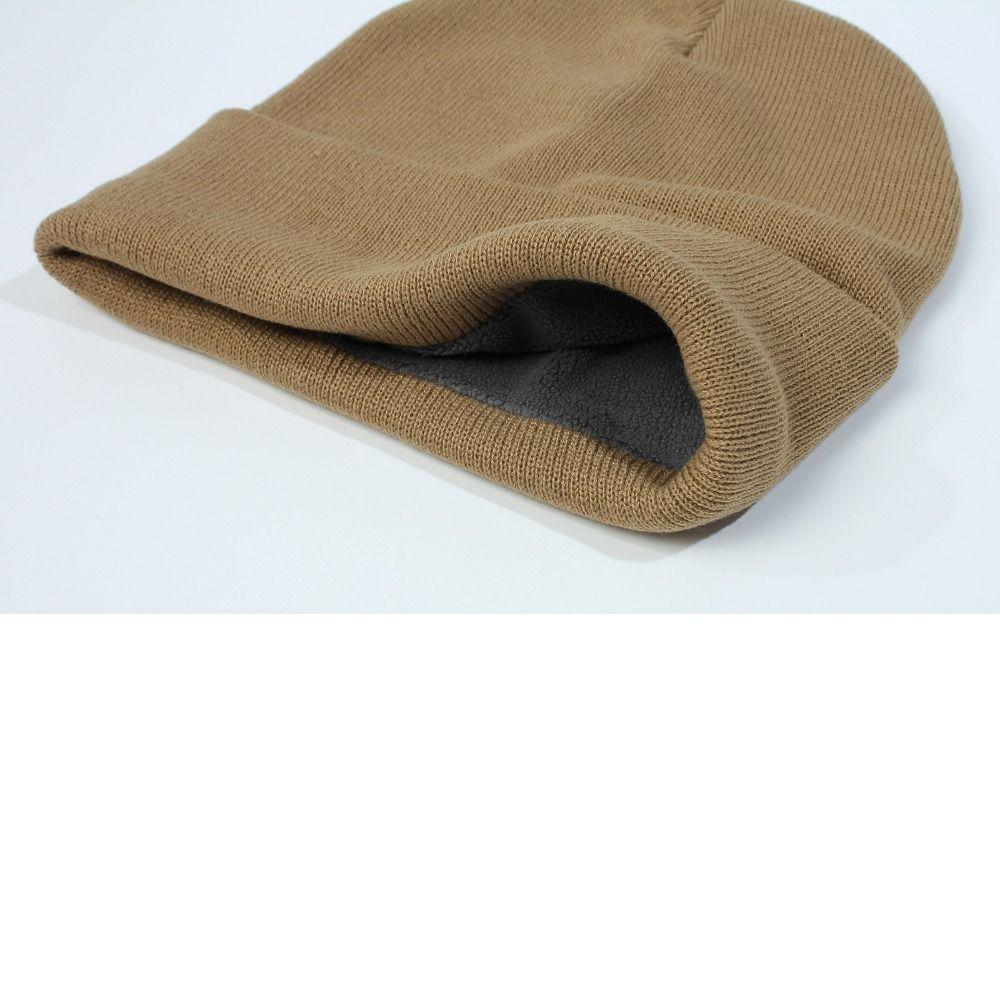 Зимняя теплая шапка-бини с отворотом на флисовой подкладке, лыжные шапки, унисекс, шапка-бини для мужчин и женщин