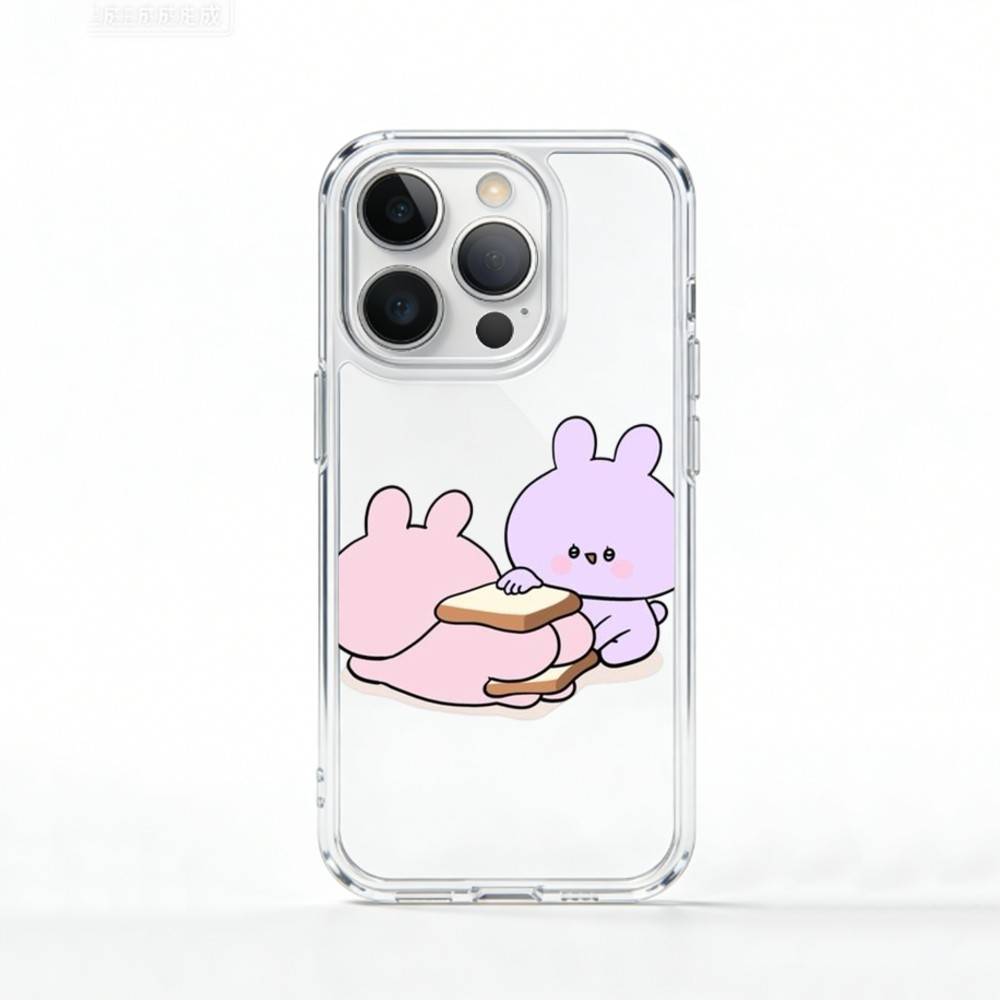 C-Cute A-Asamimichan Чехол для телефона для iPhone 17 16 15 14 13 12 11 Mini Pro Max Plus Прозрачная крышка