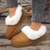 Fashion 2025 Winter Warm Women's Thick Bottom Snow Boots Large Size Round Toe Warm Cotton Comfortable  Ankle Boots for Women