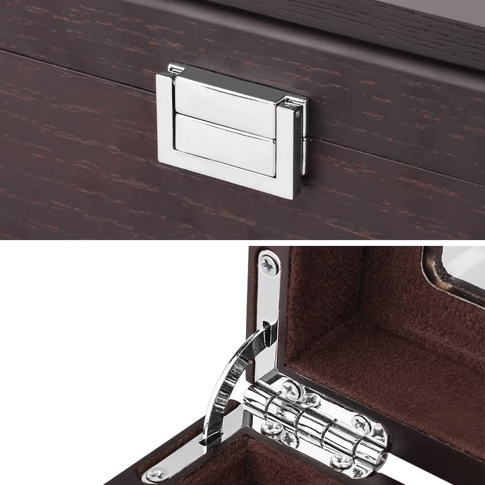 Baskiss Wooden Watch Watch Storage Luxury Watch Collection Case Case, Box, (5 Watches)