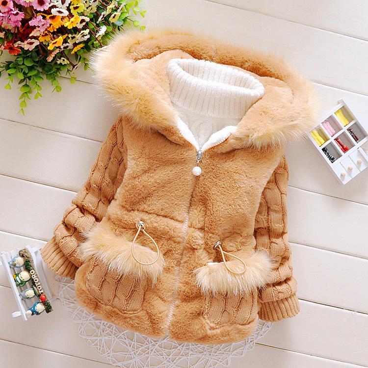 Winter Fashion Coat Toddler Baby Girls Boys Floral Thick Long Sleeve Warm Jacket Hooded Windproof