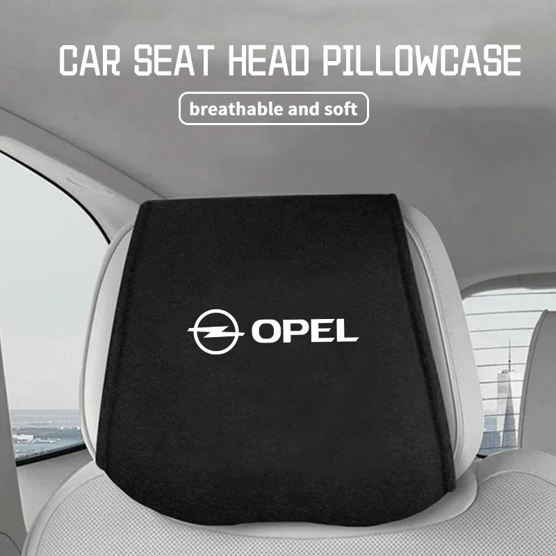 Car Logo Headrest Cover Auto Head Pillow Pillowcase Accessories For Opel ADAM ASTRA J K CORSA E INSIGNIA MOKKA VIVA Meriva Vg8