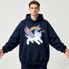 Men Women Hoodie Unisex Hooded Sweatshirt Rainbow Cat Graphic Pullover Oversized Streetwear Harajuku Couple Hoodie Casual Tops
