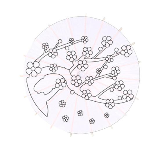 Сделай сам Раскраска Бумажный Зонт с Бамбуковой Ручкой Ручной Работы Китайский Зонт из Промасленной Бумаги Зонт из Белой Бумаги Японский Зонтик Украшение