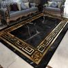Light Luxury Black Gold Carpets for Living Room Non-slip kitchen floor carpet Modern Large Area Rugs Lounge Rug Washable Mat