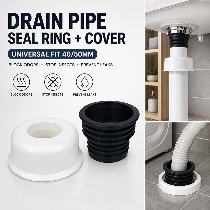 Universal Drain Pipe Sealing Plug Silicone Anti Odor Ring Cover 40/50mm PVC Pipe Washing Machine Kitchen Sink Sewer Connector