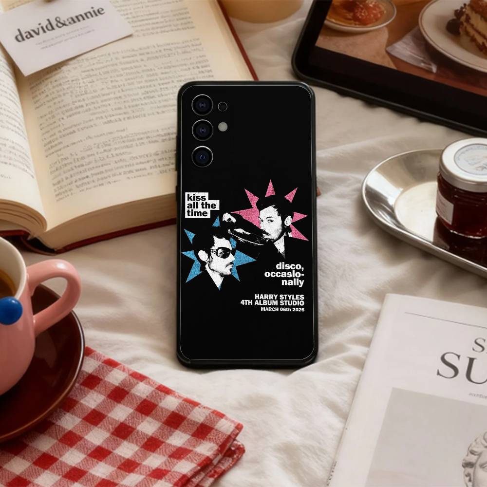 Чехол для телефона SINGER H-Harry Styles для Samsung S 25,24,23,22,30,21,10,9,Ultra,Plus,Lite,FE,4,5 G Мягкий черный чехол