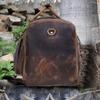 Handmade Top Grain Leather Duffel Bag: Retro Travel Weekender