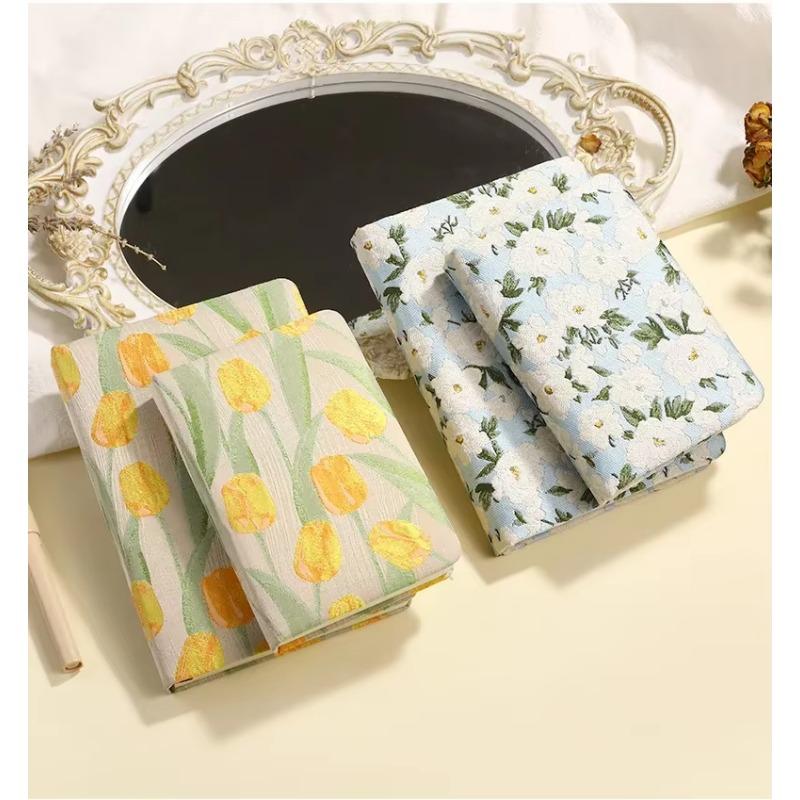 A6 Тканевый рельефный трехмерный блокнот ручной работы B6 Свежий литературный дневник Изысканный японский блокнот ручной работы в стиле ретро