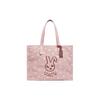 New Recycled Canvas With Recycled Leather Tote Bag, Shopping Bag, Canvas Bag, Handbag, Shoulder Bag Women's Pink CF926-LHRHJ