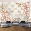 Цветочная фреска Романтические обои с цветами ручной росписи Для стен спальни Гостиная Домашний декор