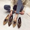 2025 Shoes for Women Flat Shoes Luxury Rivet Crystal Fox Casual Shoes Comfortable Fashion Pointed Toe Slip-on Loafers