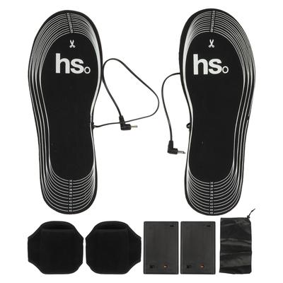 1 пара стелек с подогревом, электрические стельки с питанием от батареи 4,5 В, мягкая термовставка из углеродного волокна для ног