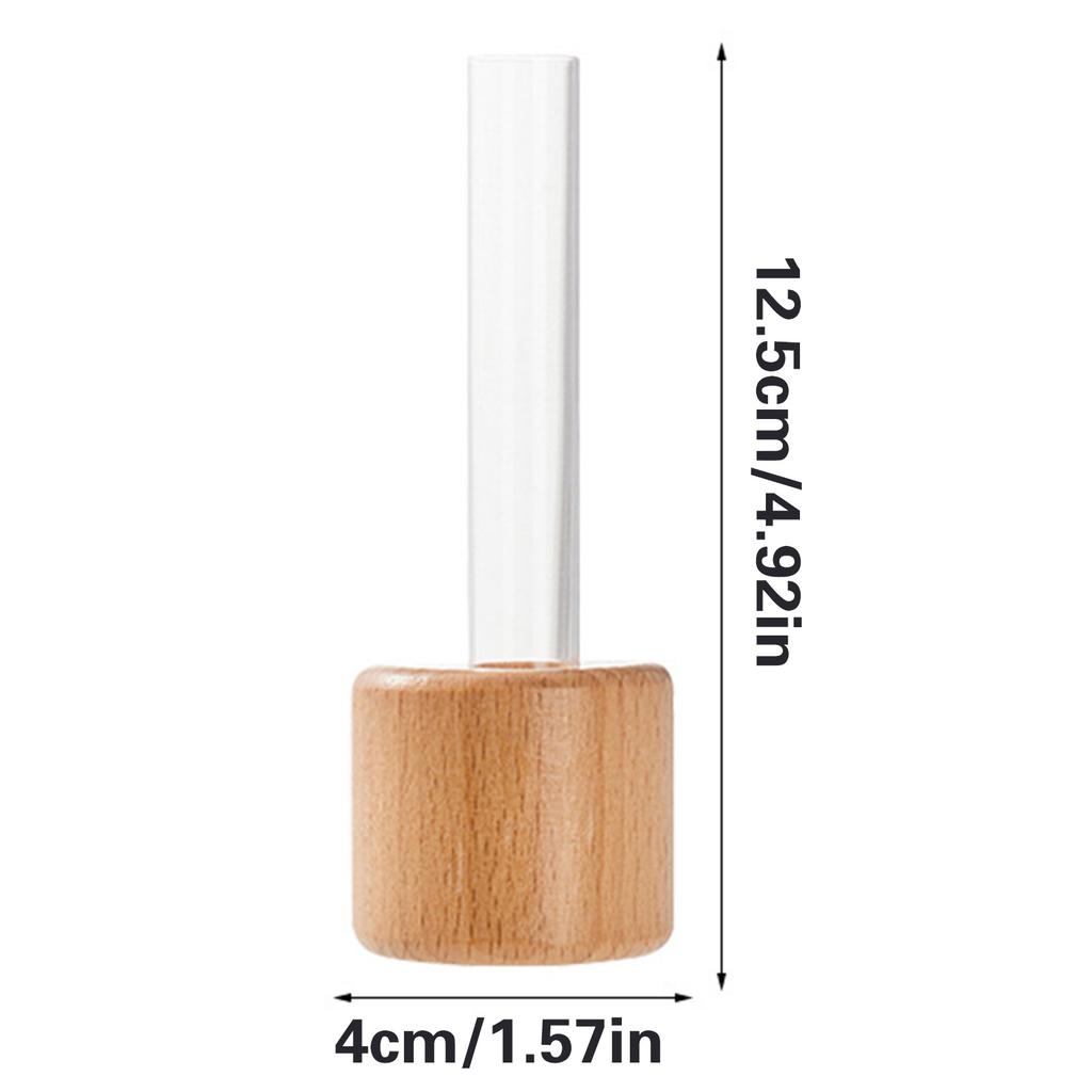 Деревянная магнитная ваза-пробирка для холодильника, гидропонная цветочная композиция, креативная мини-кашпо, магниты для холодильника