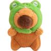 Orange Hat Frog Capybara With Backpack Plush Keychain Toy Decoration Pendant