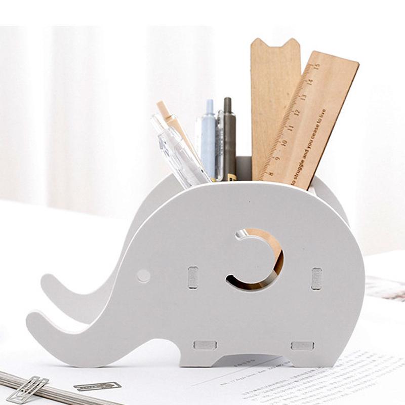 1pcs Elephant Desk Pen Holder Organizer Pencil Case Stand For Pens Office Accessories For Mobile Phone Pencil Holder Pen Holder