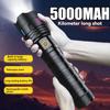 High Power Spotlight Long Range LED Flashlight Type-C Rechargeable Telescopic Zoom Focusing Super Bright Tactical Lamp