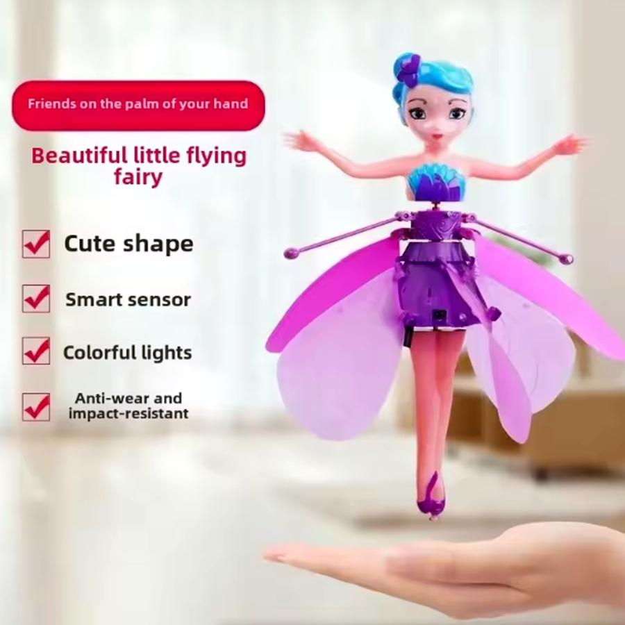 Kids Gesture Sensing Magical Flying Fairy Remote Control Electric Remote Control Toy Simulated Creative Princess Flying Toy