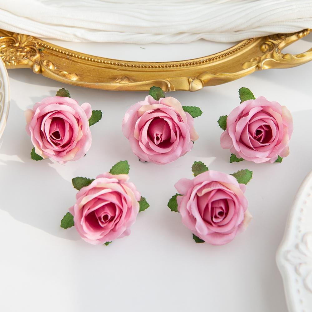 Artificial Flowers Silk Rose Heads Home Wedding Wreath Garden Decor Festival Indoor Party DIY Gifts Box Scrapbooks Craft Hotsale