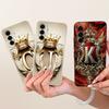 Для Samsung Galaxy A57 A37 A17 5G Чехол SM-A176B SM-A376B SM-A576B Ударопрочный Чехол Буква Корона Мягкий Funda Для Samsung F17 Coque