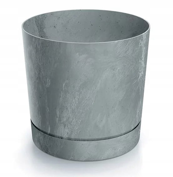 Concrete Effect Plastic Planter , Elegant Tubo