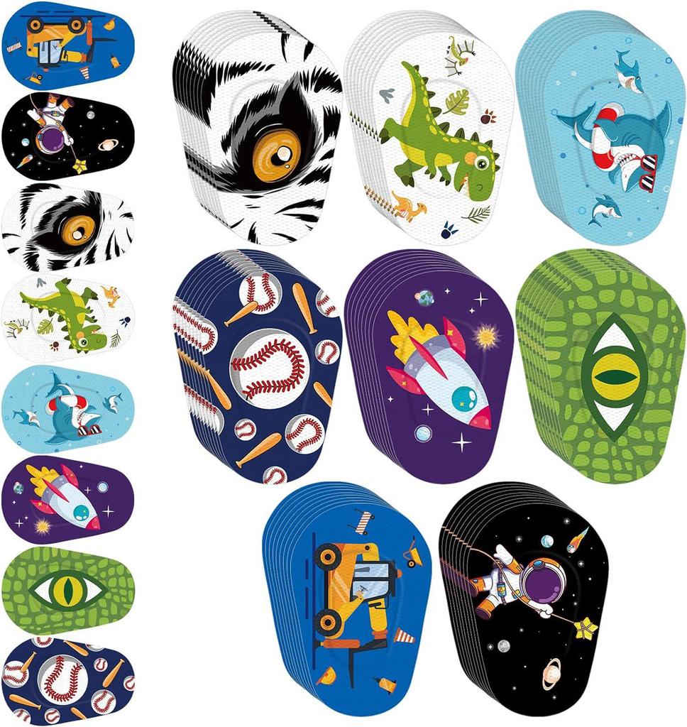 Детский окклюдер для лечения амблиопии - Дышащий, Полное покрытие, Мультяшный дизайн, Коррекция одного глаза при косоглазии