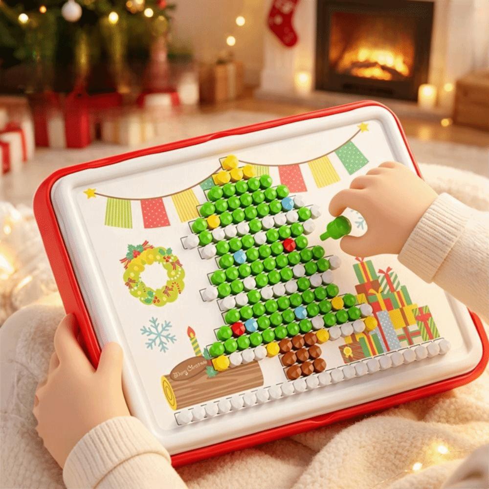 Colorful Patterns DIY Peg Art Building Toy Mushroom Nail Pegboard Early Educational Activities
