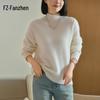 Fanzhen Women's 100% Wool Thickened Mock Neck Sweater