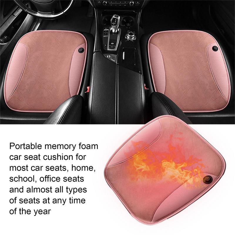 Подушка для сиденья автомобиля с подогревом, противоскользящая накладка, подушки для автомобильных сидений для вождения, подушка для офисного кресла, комфортная подушка для сиденья из пеноматериала с эффектом памяти