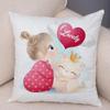 Cute Girl and Cat Pillowcase Car Ornaments Office Living Room Sofa Home Pillowcase