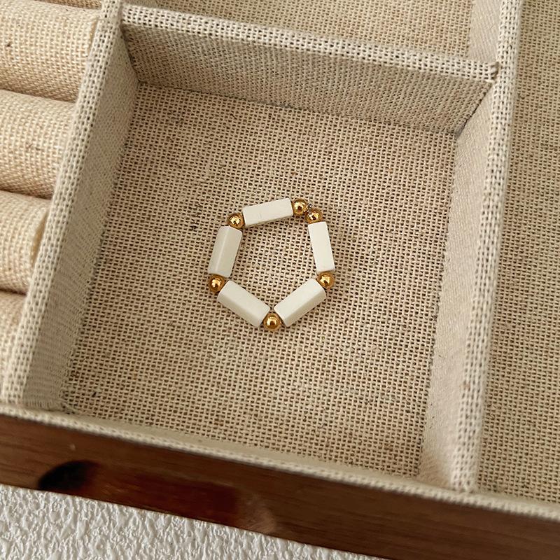 Кольцо с жемчугом, эластичное, женское, литературное, для ношения в несколько рядов, на указательный палец, высококачественное, ручной работы, ювелирное изделие