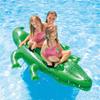 Плавающая кровать в форме крокодила с ручкой, надувная кровать для отдыха с плавающей запятой в воде для пляжного бассейна